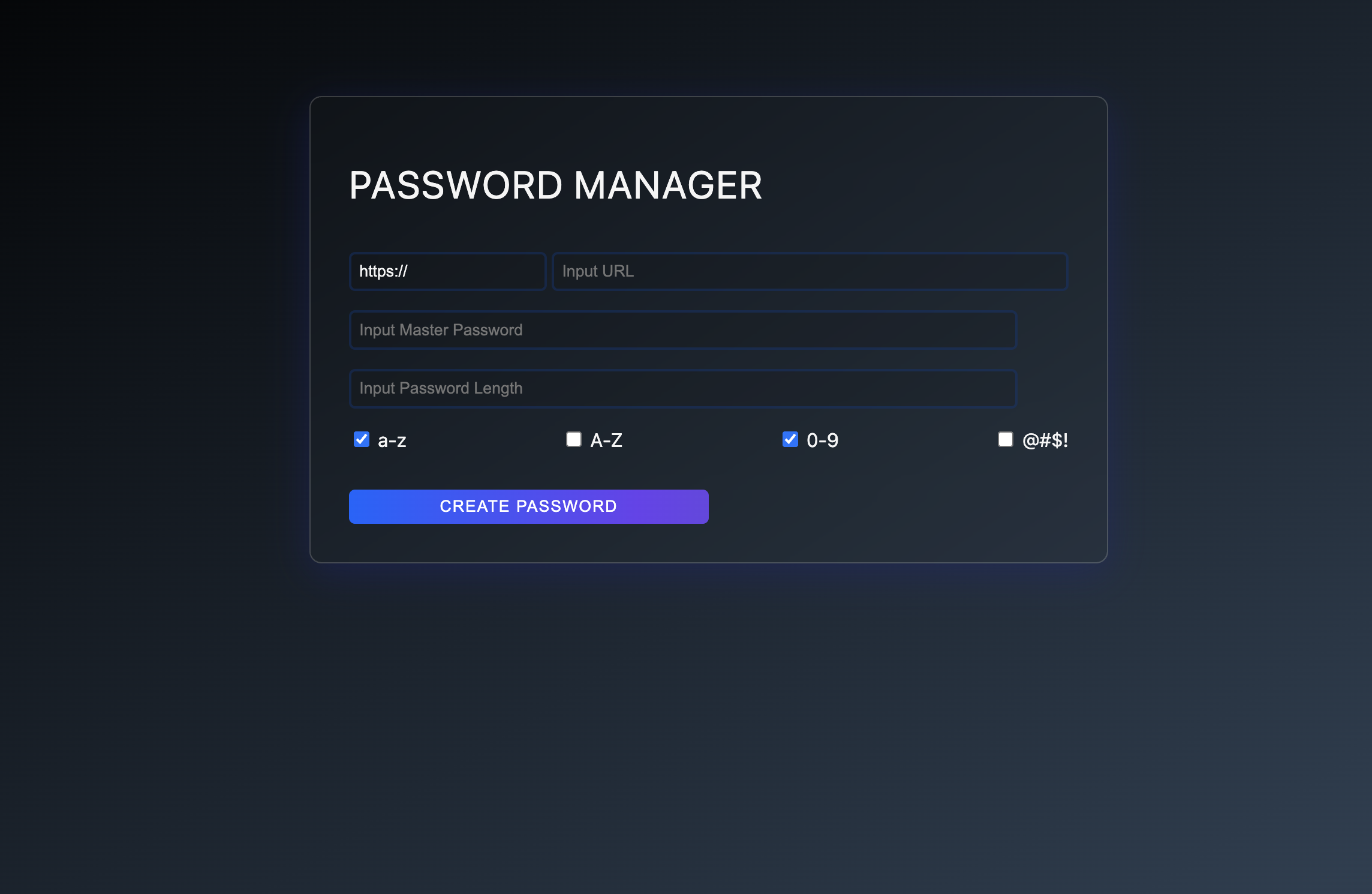 Stateless Password Manager